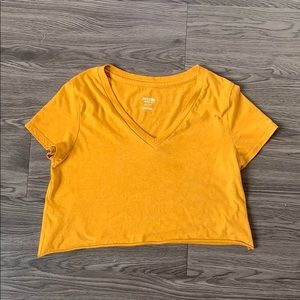 Hello Cropped V Neck